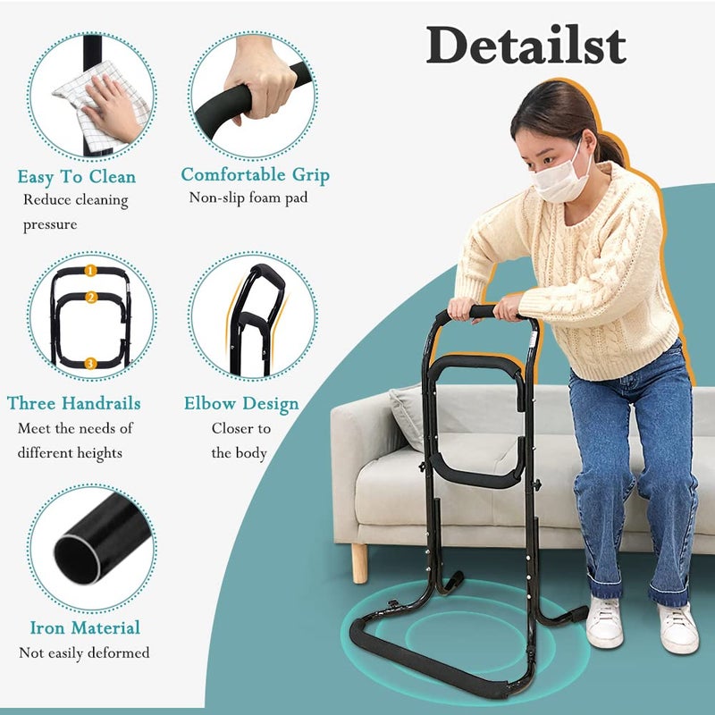 KAVIL Chair Lift Assist Devices for Seniors Elderly Sit to Stand Lift Standing Aids Supports Grab Bar Help Patient Stand Up & Mobility in Front of The Sofa, Recliner Chairs, Toilet - Image 4